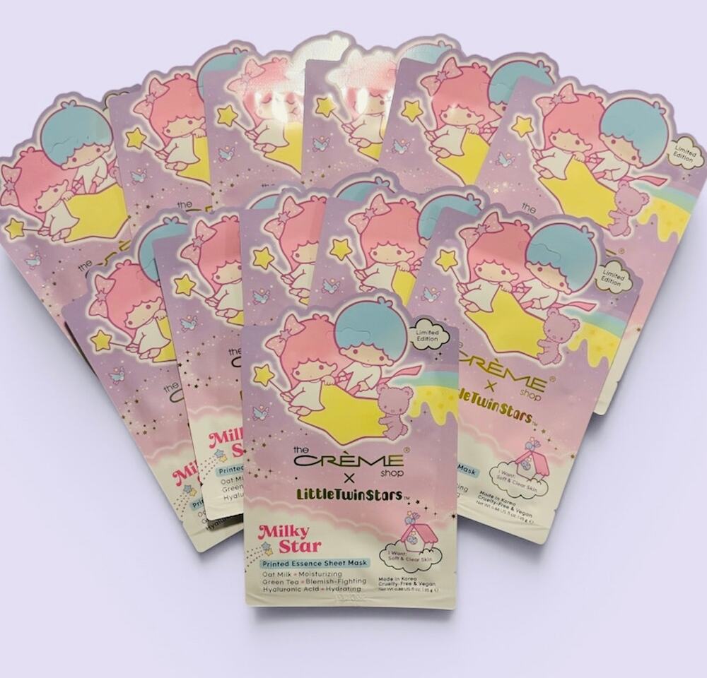 The Crème Shop x Little Twin Stars Milky Star Printed Essence Sheet Mask 12 Pack